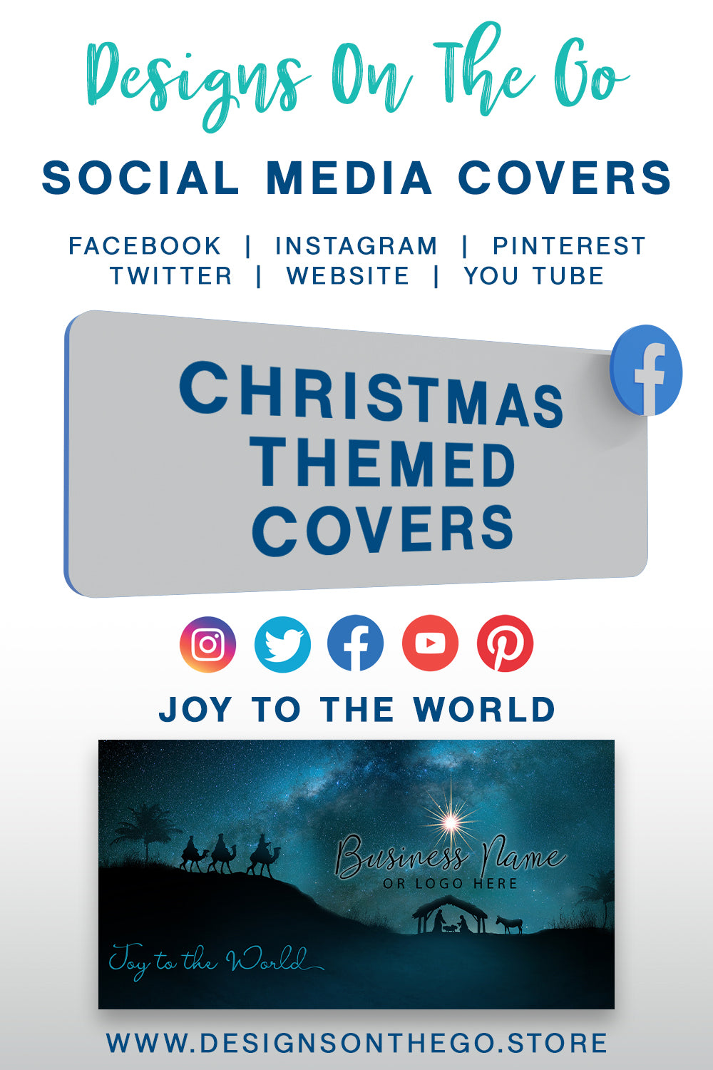 Get festive with our Christmas-themed social media covers from Designs On The Go! Perfect for adding holiday cheer to your online presence, these beautifully designed covers will make your profiles stand out. Celebrate the season in style and give your social media a merry makeover today!
