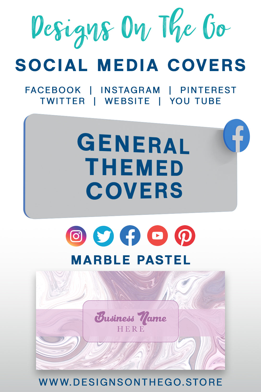 Elevate your online presence with the General Themed Social Media Covers from Designs On The Go! Our vibrant and customizable designs help you stand out across platforms. Perfect for any brand, these covers enhance your social media profile, making it more engaging and visually appealing. Upgrade your branding effortlessly!
