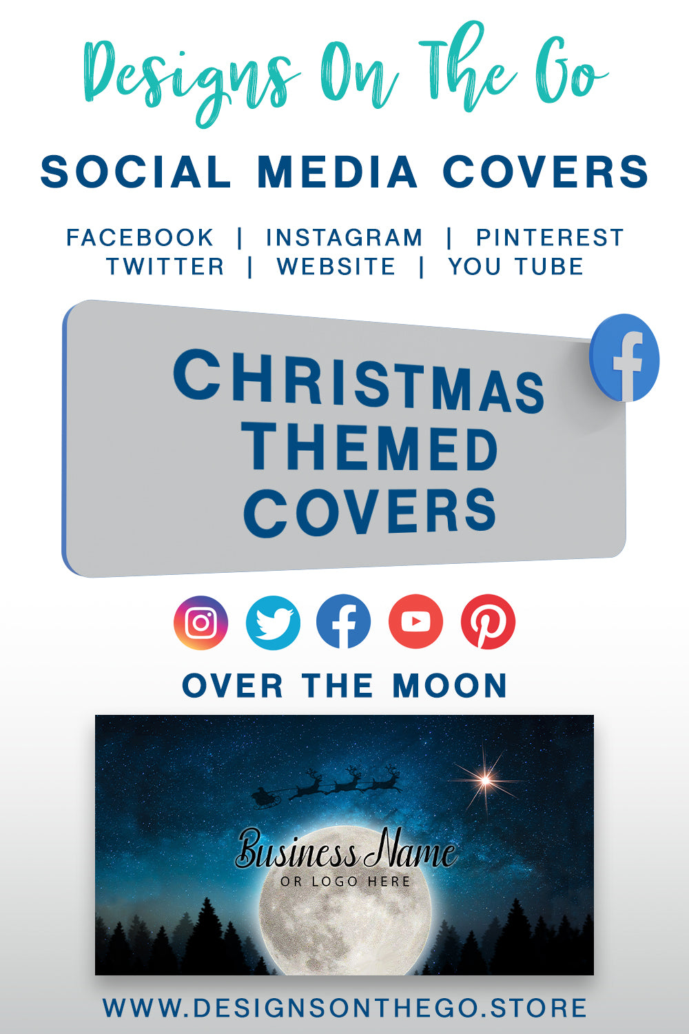 Get festive with our Christmas-themed social media covers from Designs On The Go! Perfect for adding holiday cheer to your online presence, these beautifully designed covers will make your profiles stand out. Celebrate the season in style and give your social media a merry makeover today!