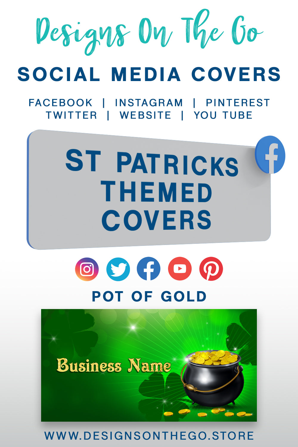 St Patricks Themed Social Media Covers