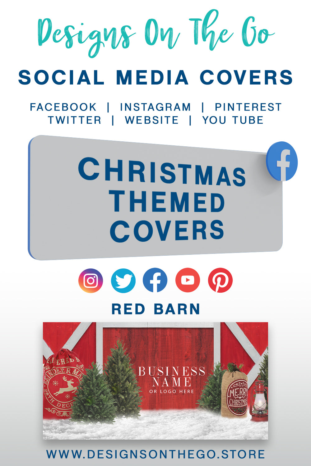 Get festive with our Christmas-themed social media covers from Designs On The Go! Perfect for adding holiday cheer to your online presence, these beautifully designed covers will make your profiles stand out. Celebrate the season in style and give your social media a merry makeover today!