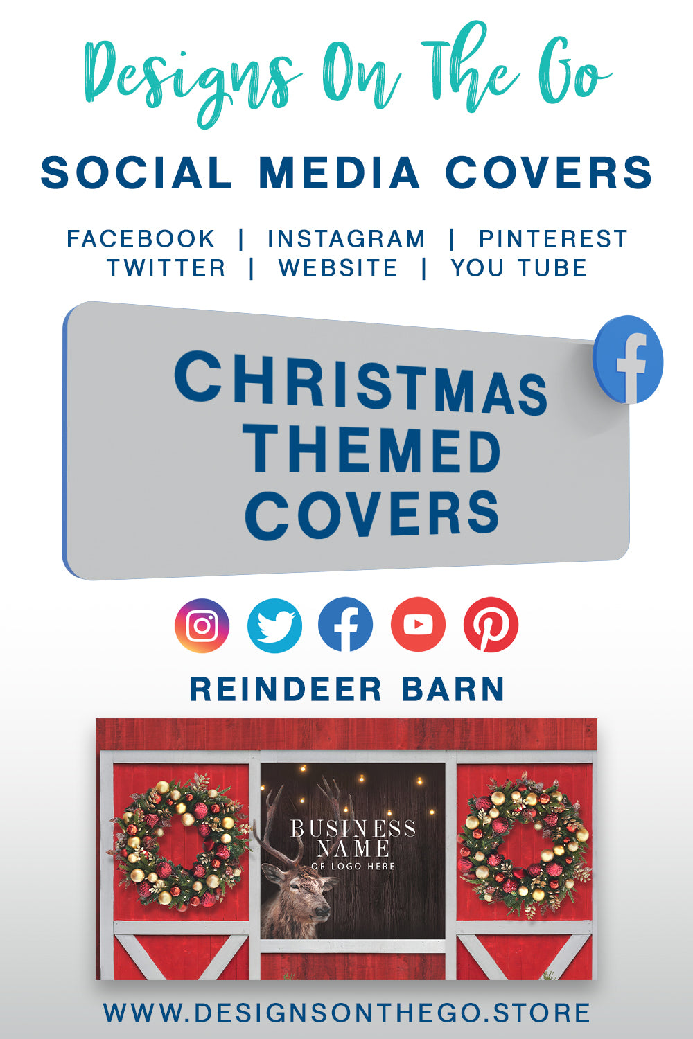 Get festive with our Christmas-themed social media covers from Designs On The Go! Perfect for adding holiday cheer to your online presence, these beautifully designed covers will make your profiles stand out. Celebrate the season in style and give your social media a merry makeover today!