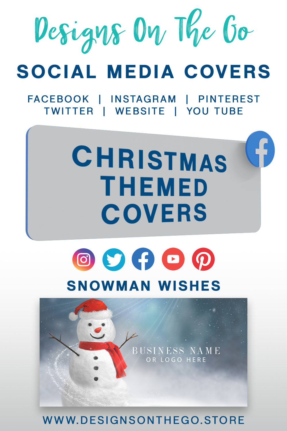 Get festive with our Christmas-themed social media covers from Designs On The Go! Perfect for adding holiday cheer to your online presence, these beautifully designed covers will make your profiles stand out. Celebrate the season in style and give your social media a merry makeover today!