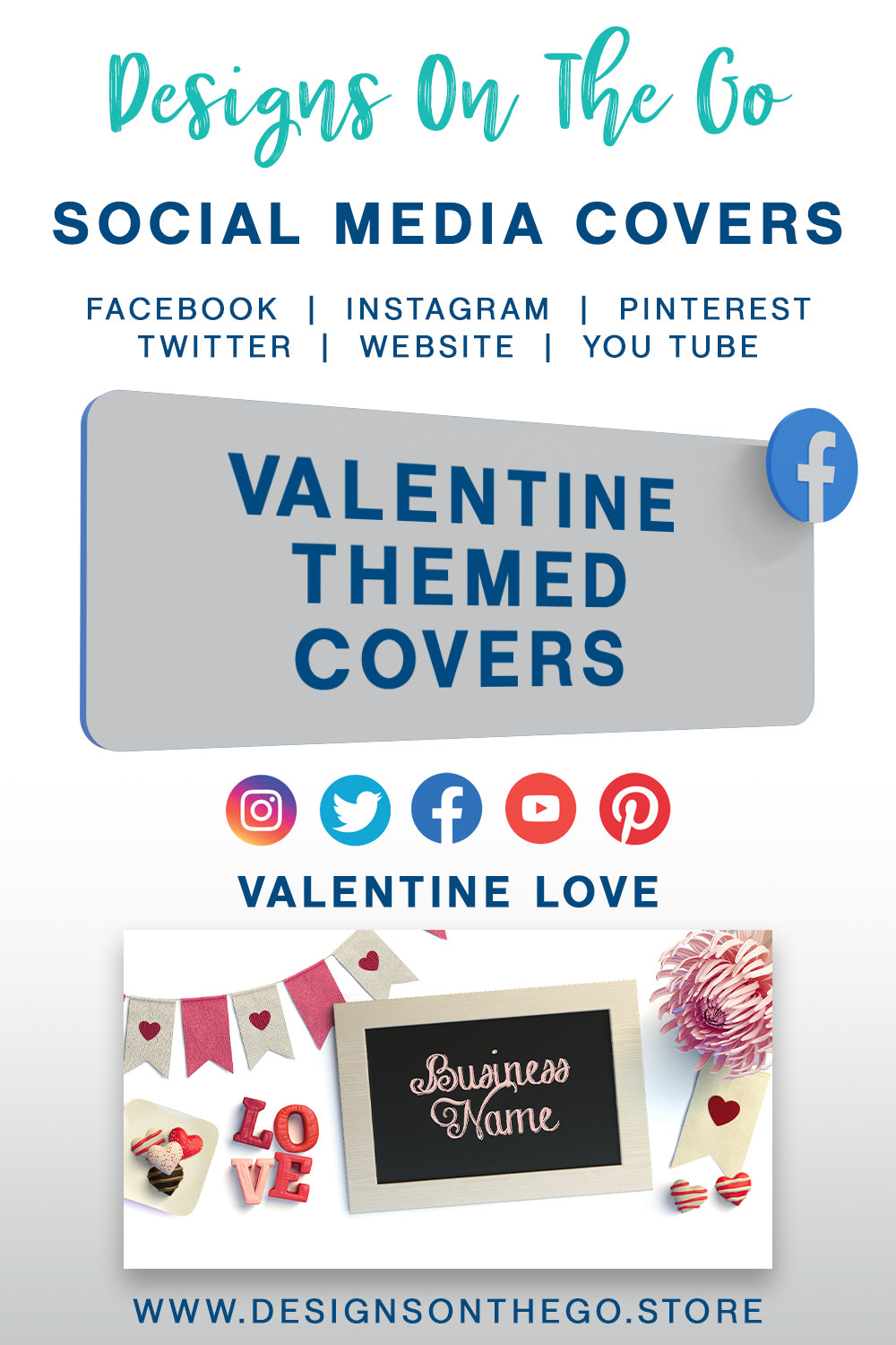 Valentine Themed Social Media Covers
