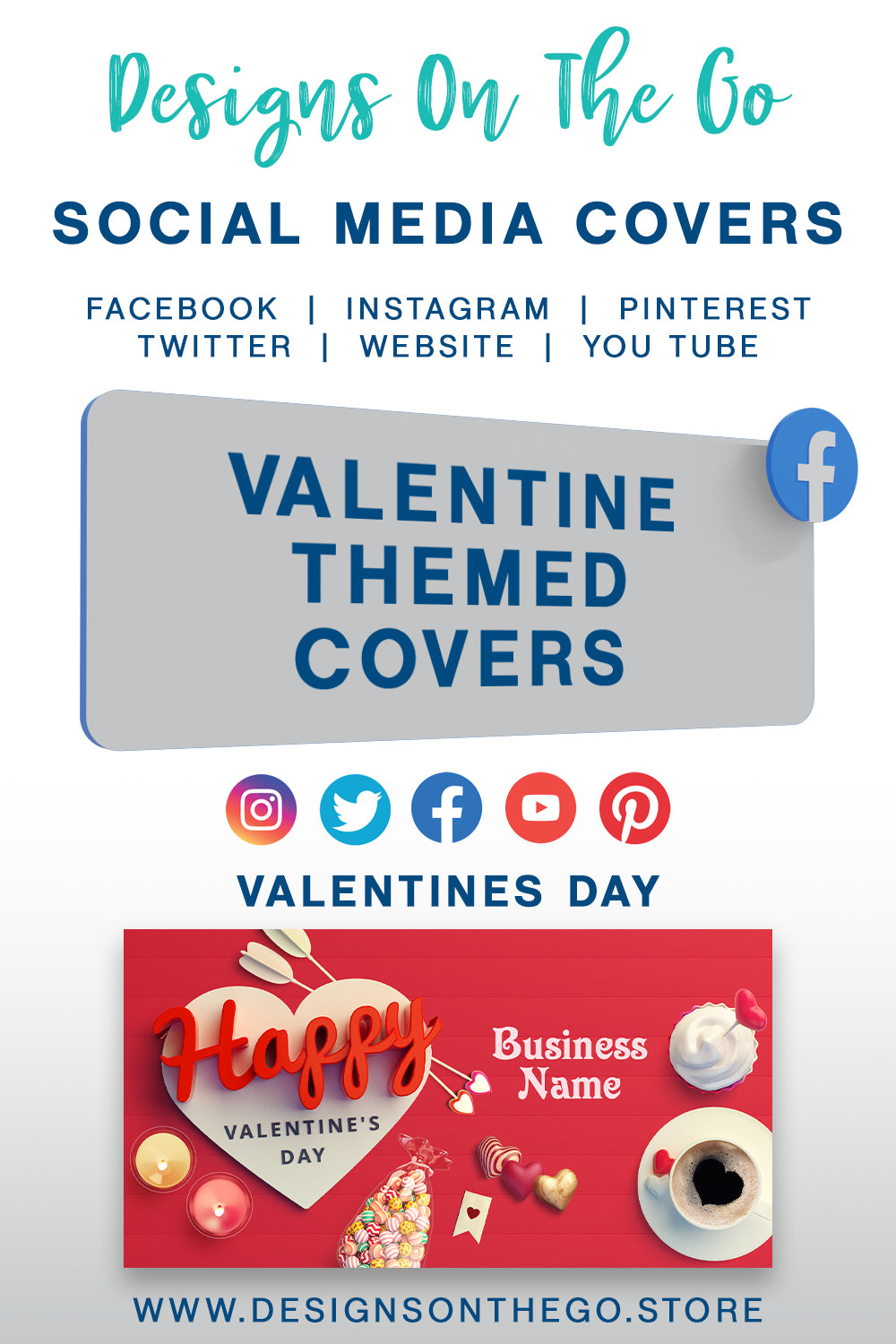Valentine Themed Social Media Covers