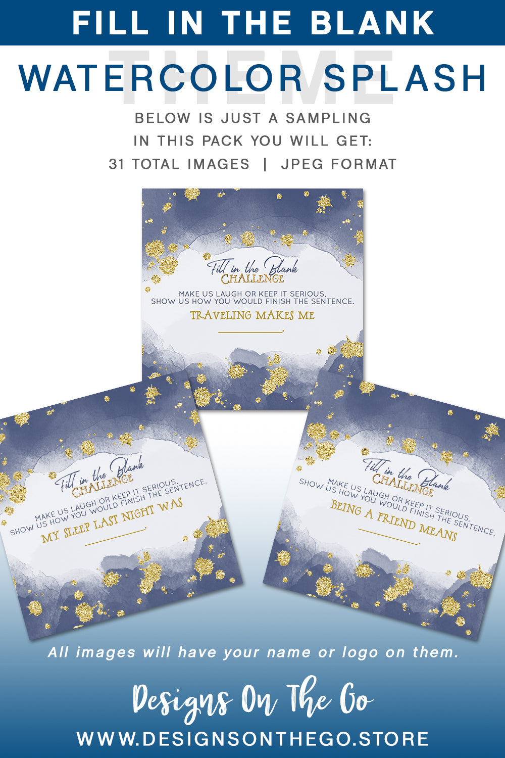 Unleash creativity with our Fill in the Blank Daily Challenges from Designs On The Go! These engaging prompts inspire fun and thoughtful reflection, making each day an adventure. Perfect for individuals or groups, these challenges encourage creativity and connection. Elevate your routine and spark joy with every challenge!
