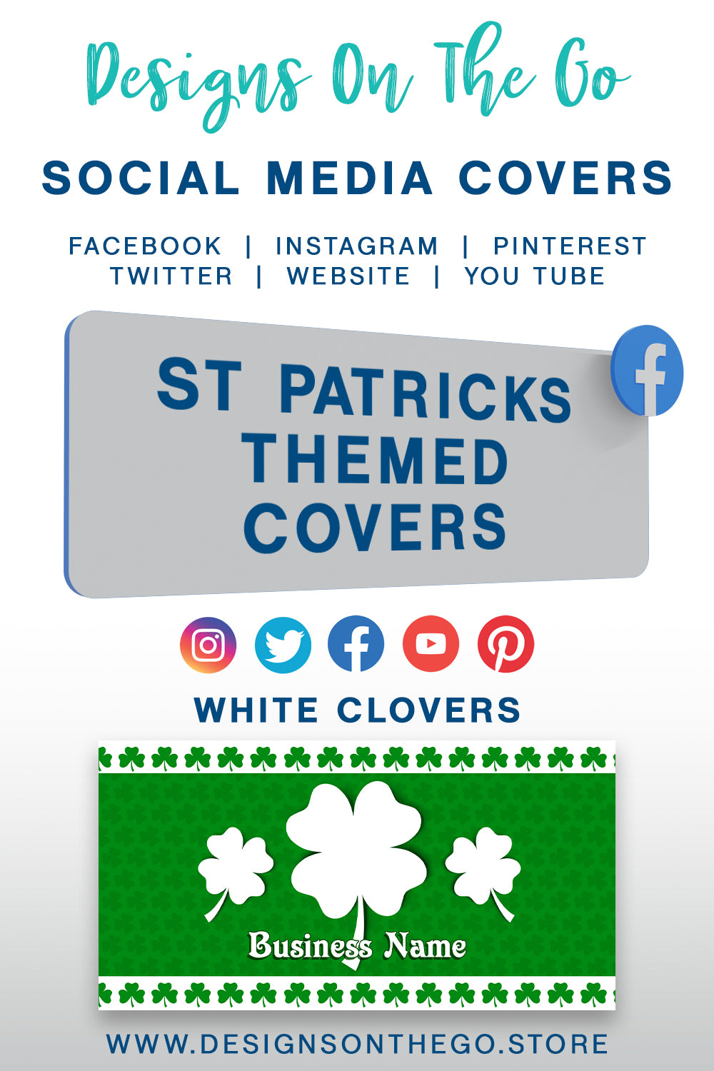 St Patricks Themed Social Media Covers