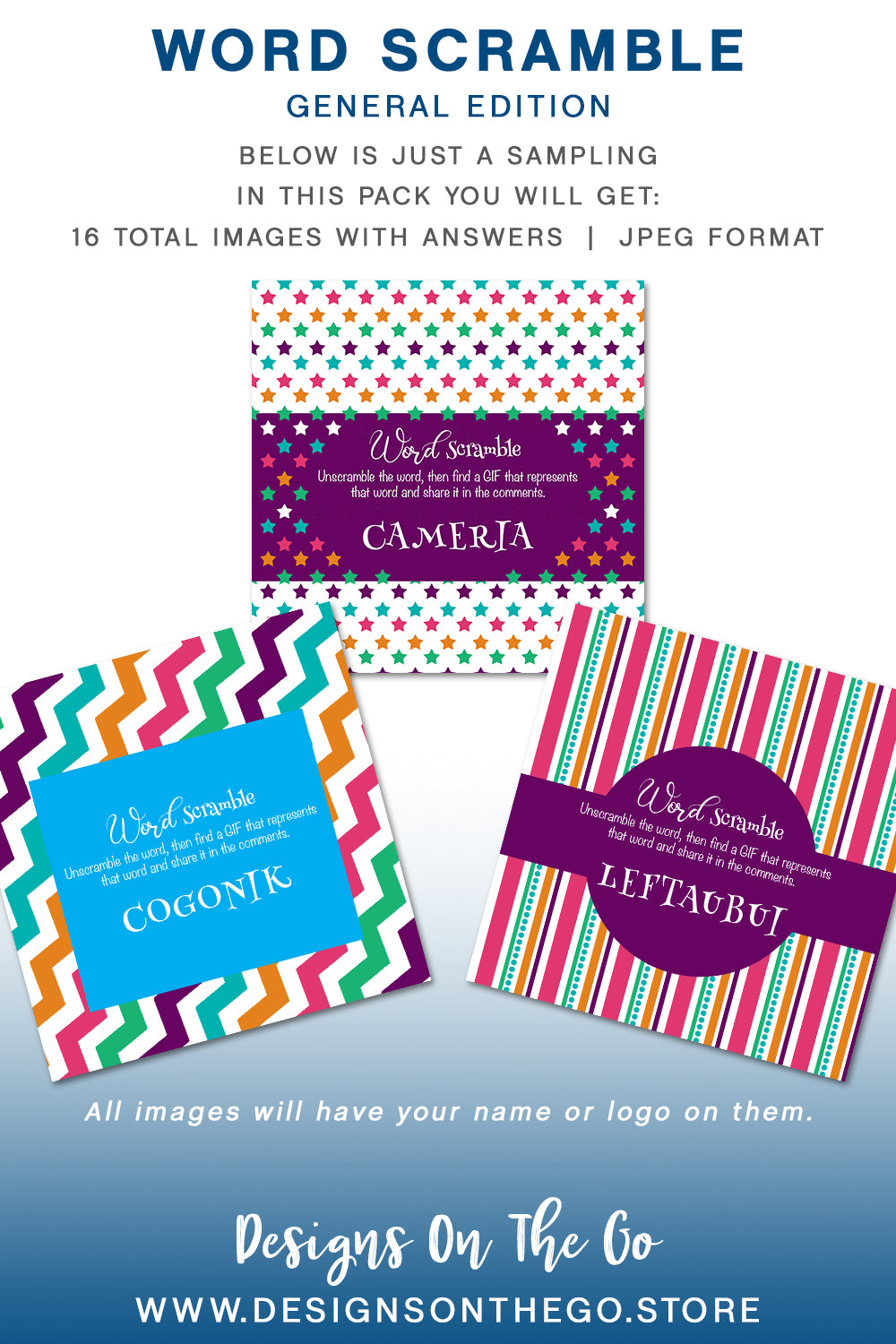 Boost your online presence with our Fun & Games Themed Social Media Packs from Designs On The Go! Perfect for engaging your audience, these vibrant graphics are designed to elevate your posts and stories. Whether for promotions or personal use, they'll make your content stand out and bring joy to your followers!