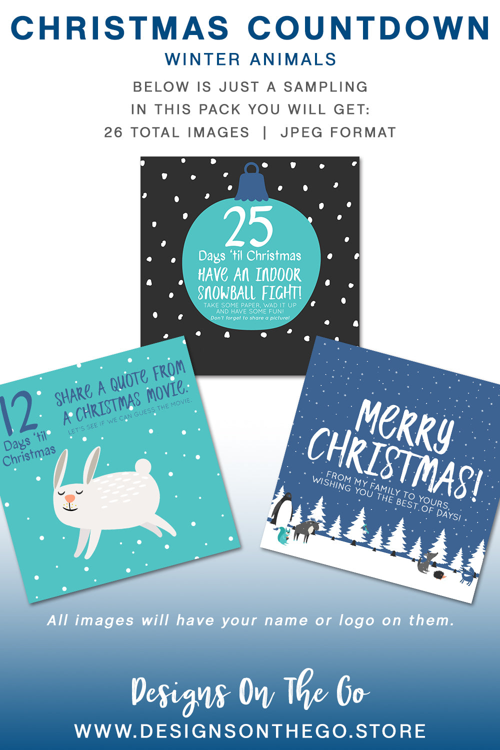 Celebrate the season with our Holiday Themed Social Media Packs from Designs On The Go! Perfect for boosting your online presence, these customizable graphics add festive flair to your posts. Engage your audience with eye-catching designs that embody the spirit of the holidays. Elevate your brand and spread joy this season!
