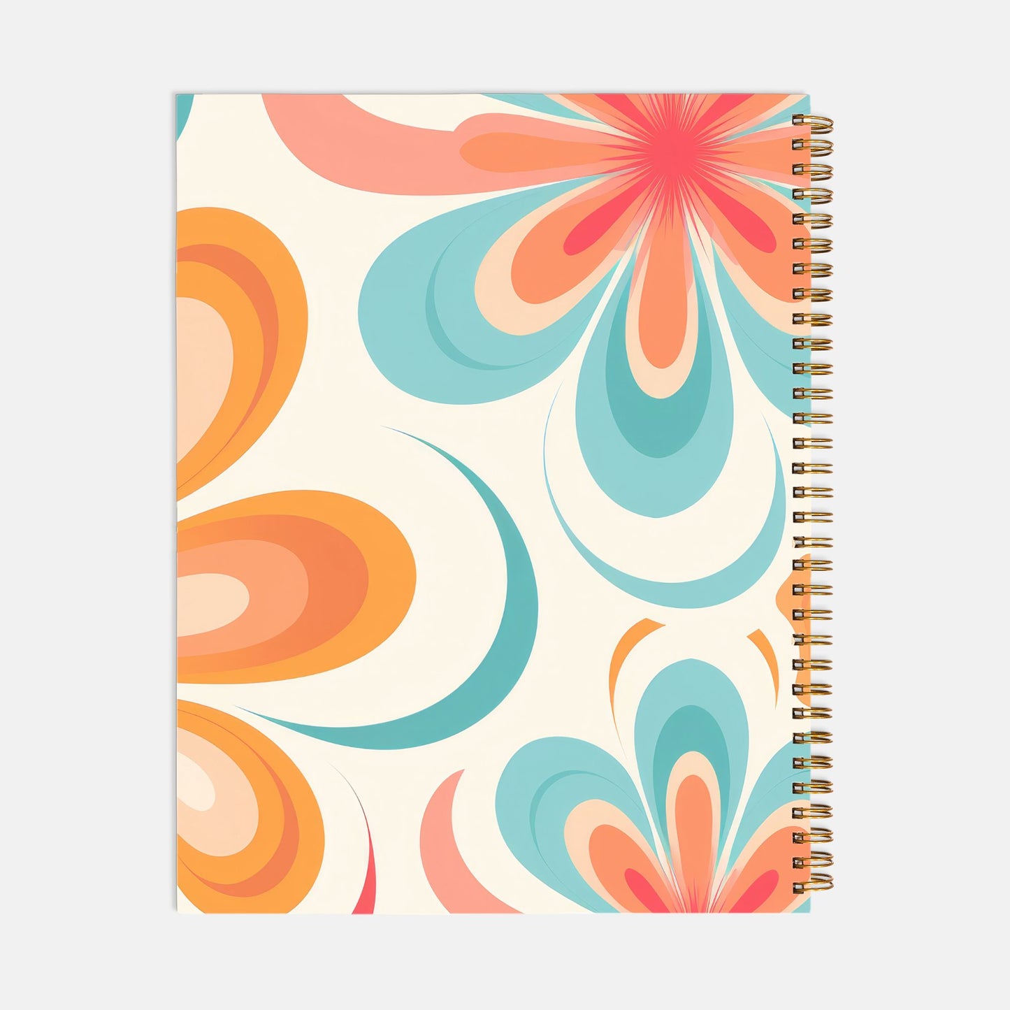 Planner Hardcover Spiral 8.5 x 11 - Boss Lady Retro Flower