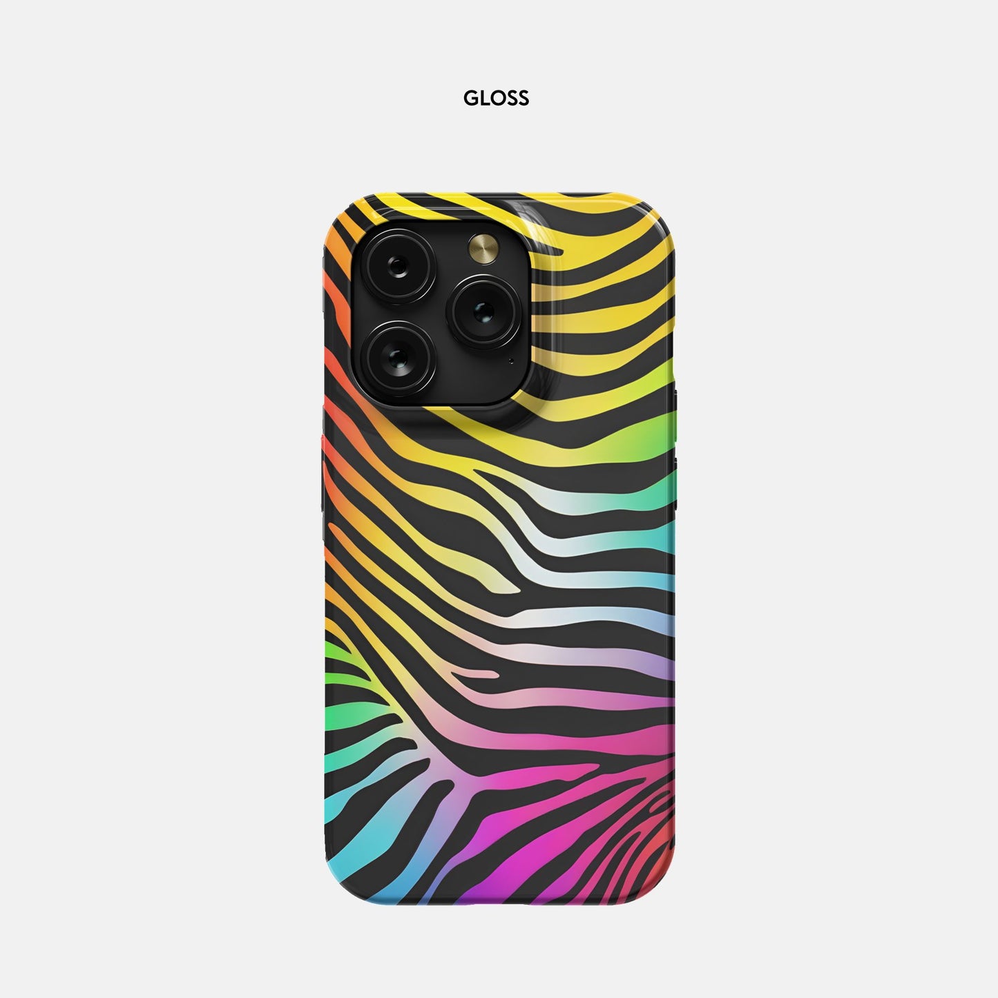 iPhone 15 Pro Slim Case - Rainbow Zebra