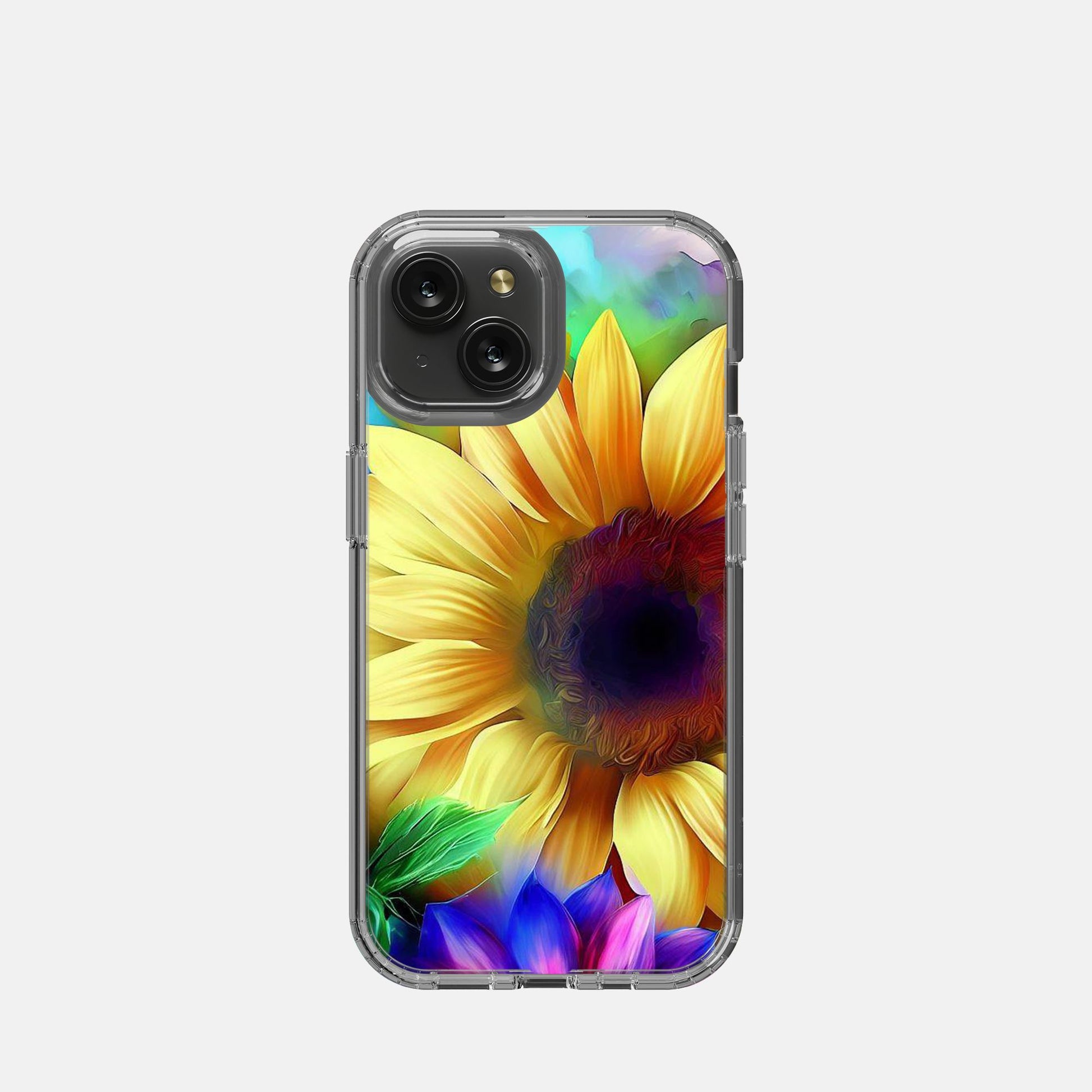 Brighten your day with the Sunflower Color iPhone 15 Clear Case from Designs On The Go. This vibrant case not only protects your phone from scratches and drops but also showcases a cheerful sunflower design. Perfect for adding a touch of personality to your device while ensuring durability and style on the go!