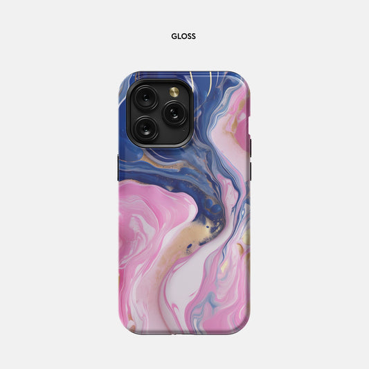 iPhone 15 Pro Max Tough Case - Pink Paint Swirl