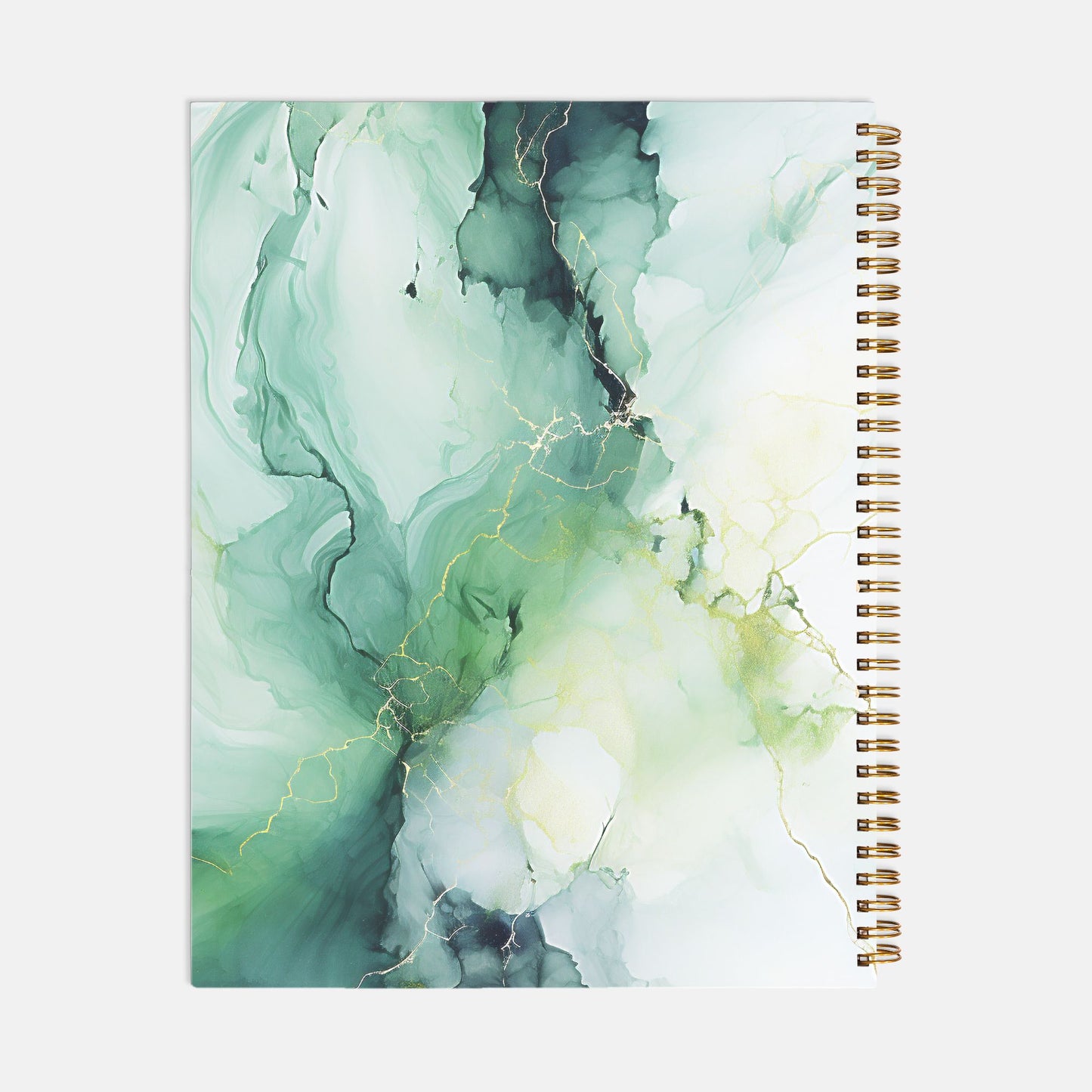 Planner Hardcover Spiral 8.5 x 11 - Green Marble