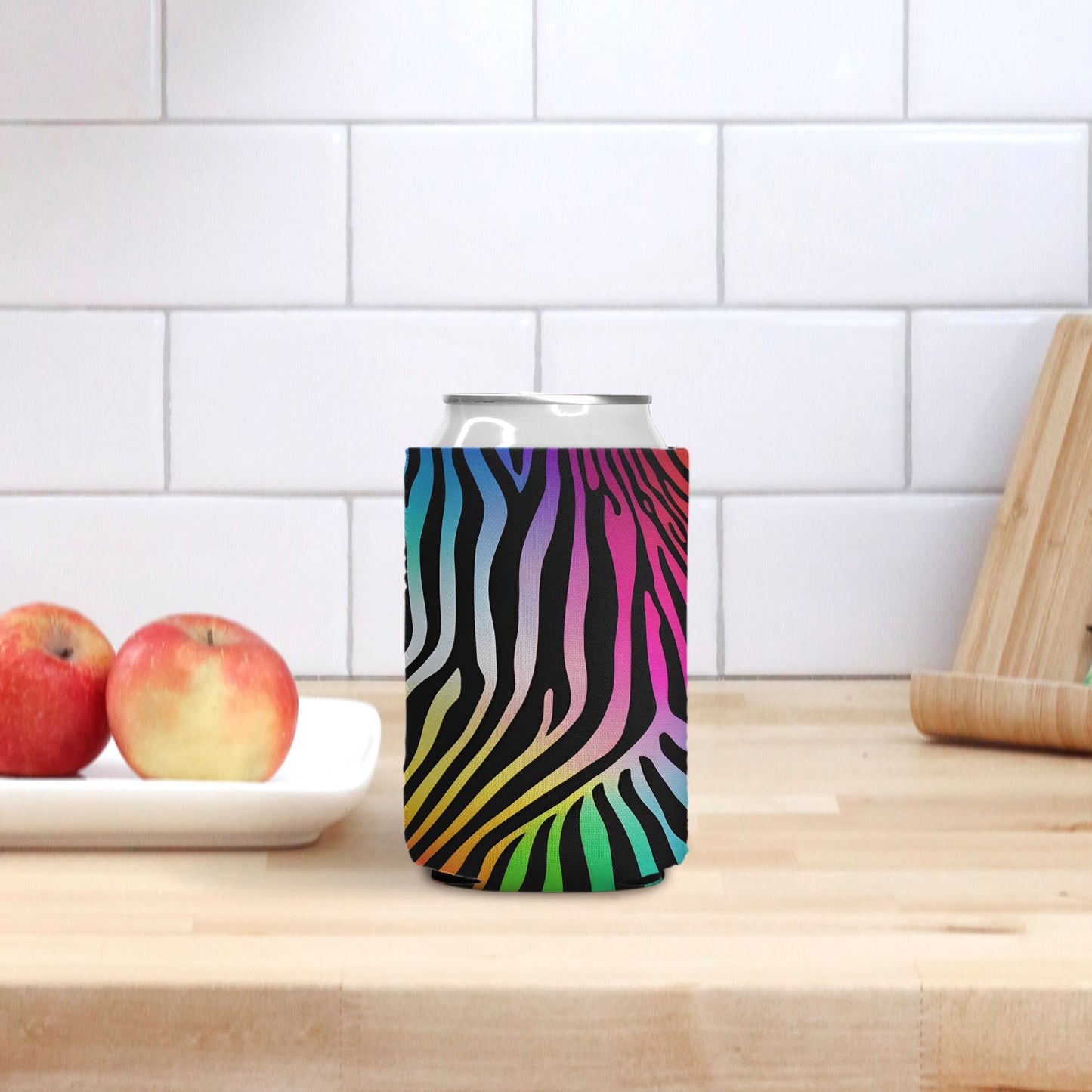 Stand out with the Can Cooler - Rainbow Zebra from Designs On The Go. This striking, colorful zebra pattern keeps your drink refreshingly cool and your style on point. Ideal for parties, picnics, and daily use, this can cooler adds a fun twist to your beverage experience. Stay vibrant with Designs On The Go.