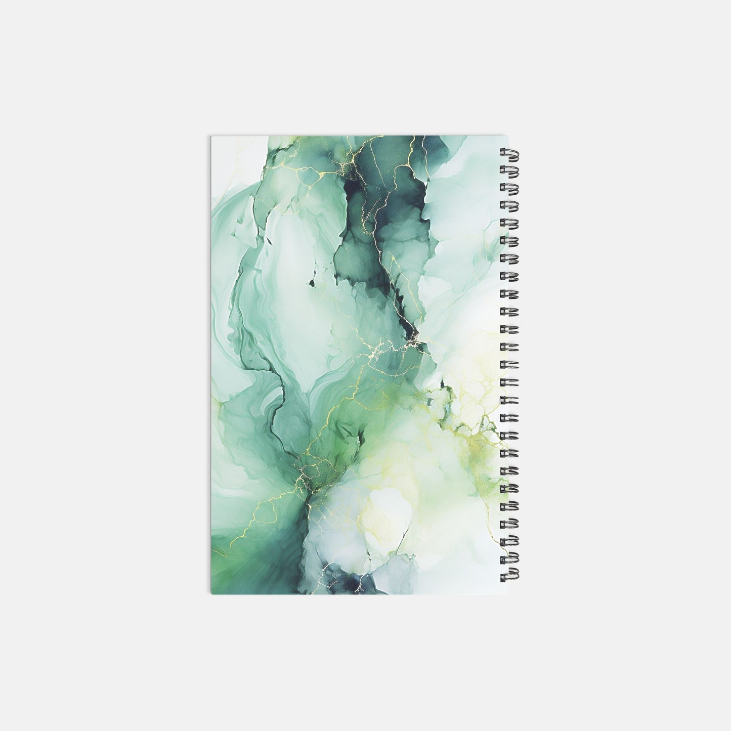 Notebook Hardcover Spiral 5.5 x 8.5 - Green Marble