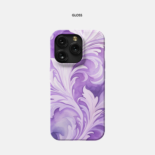 iPhone 15 Pro Slim Case - Swirly Feathers