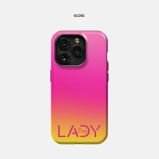 iPhone 15 Pro Tough Case - Boss Lady Modern Pink