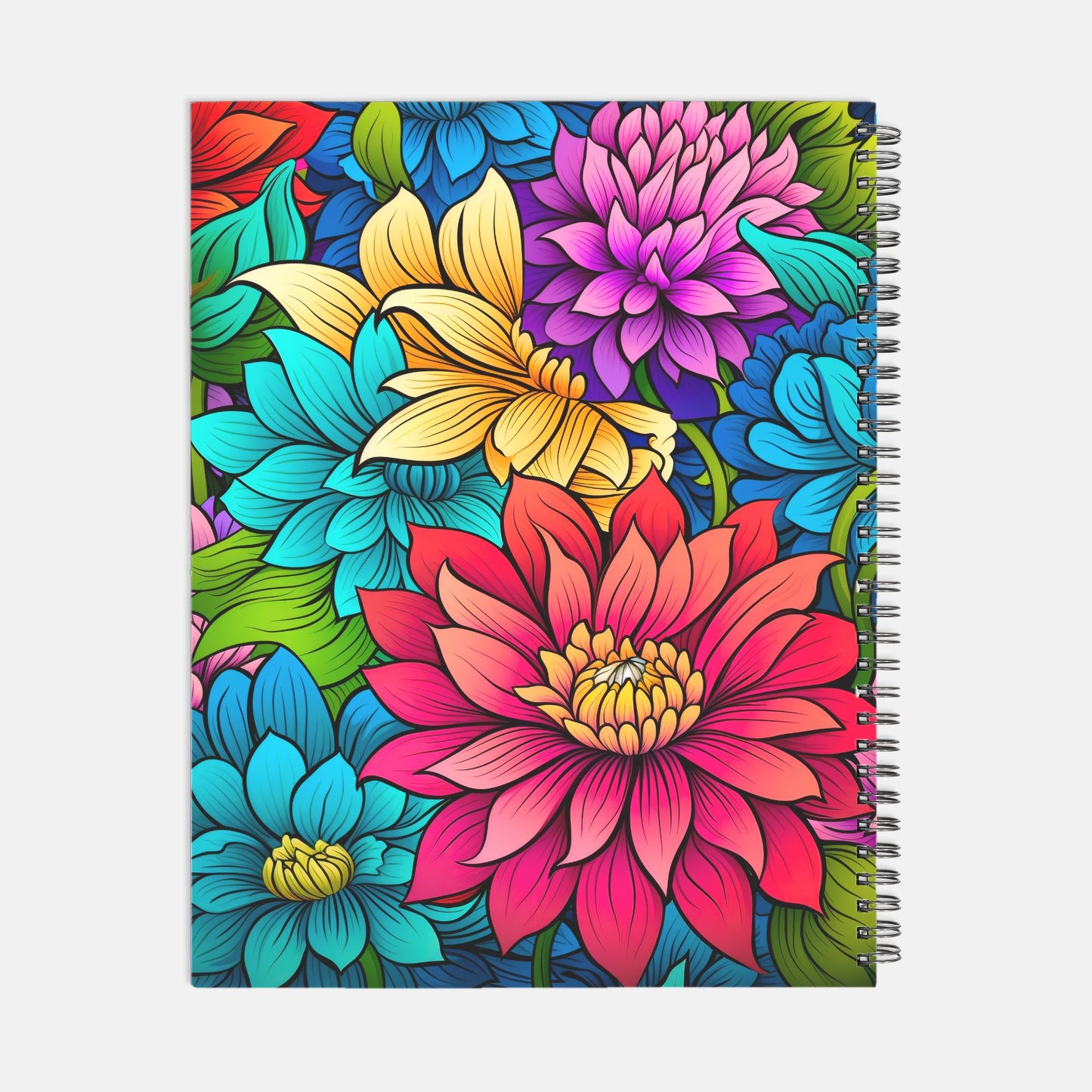 Notebook Softcover Spiral 8.5 x 11 - Bright Daisy