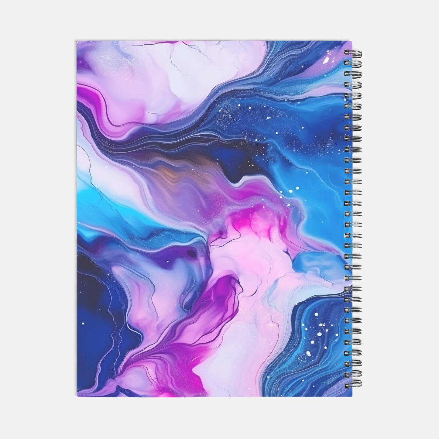 Notebook Softcover Spiral 8.5 x 11 - Jewel Tone Marble