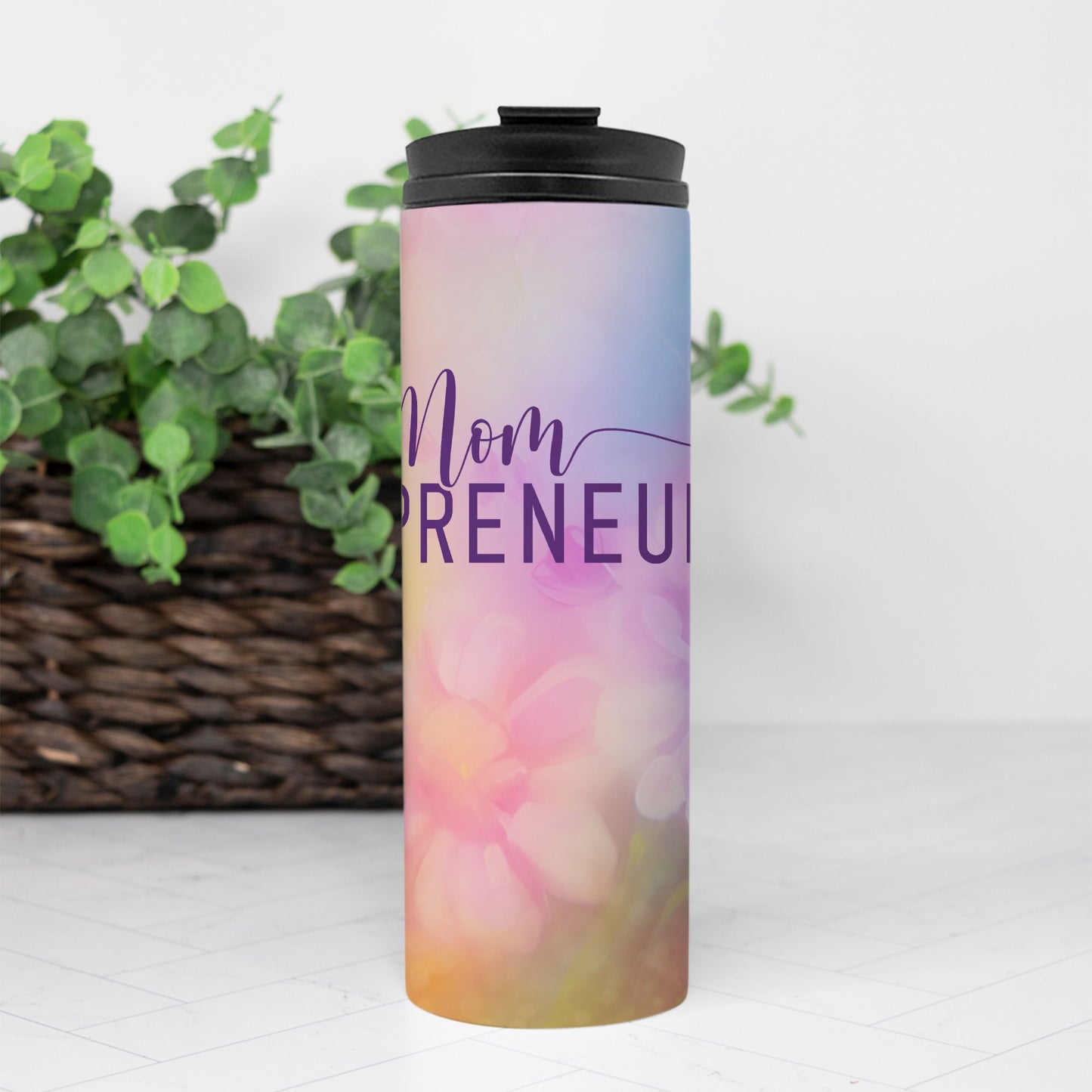 Thermal Tumbler 16 oz.- Mompreneur Fantasy Flowers