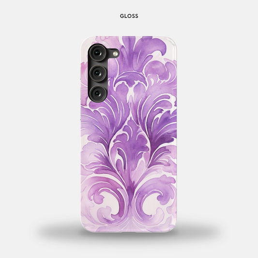 Samsung Galaxy S23 Plus Slim Case - Purple Damask