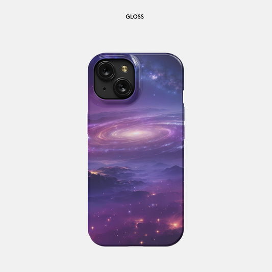 iPhone 15 Slim Case - Night Sky Mountains