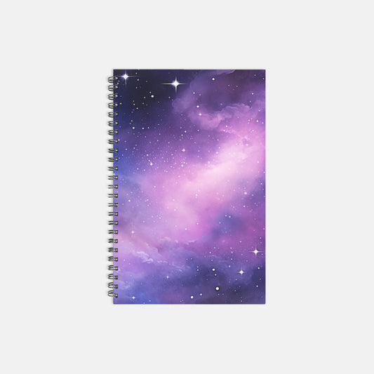 Notebook Hardcover Spiral 5.5 x 8.5 - Night Sky Wonder