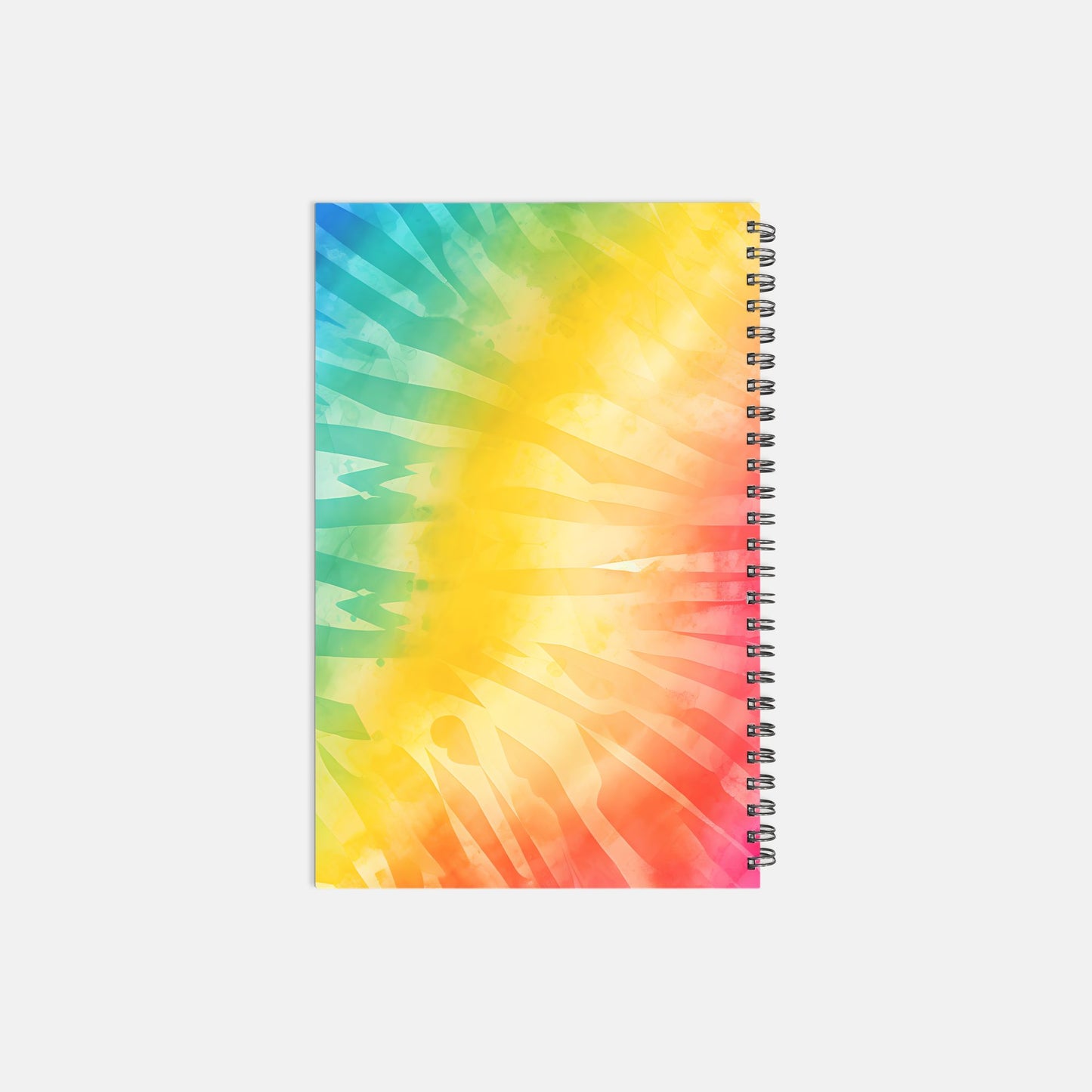 Notebook Hardcover Spiral 5.5 x 8.5 - Rainbow Tie Dye