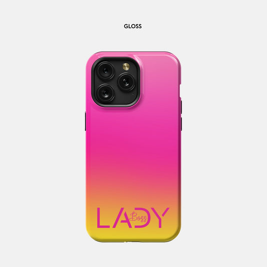 iPhone 15 Pro Max Tough Case - Boss Lady Modern Pink