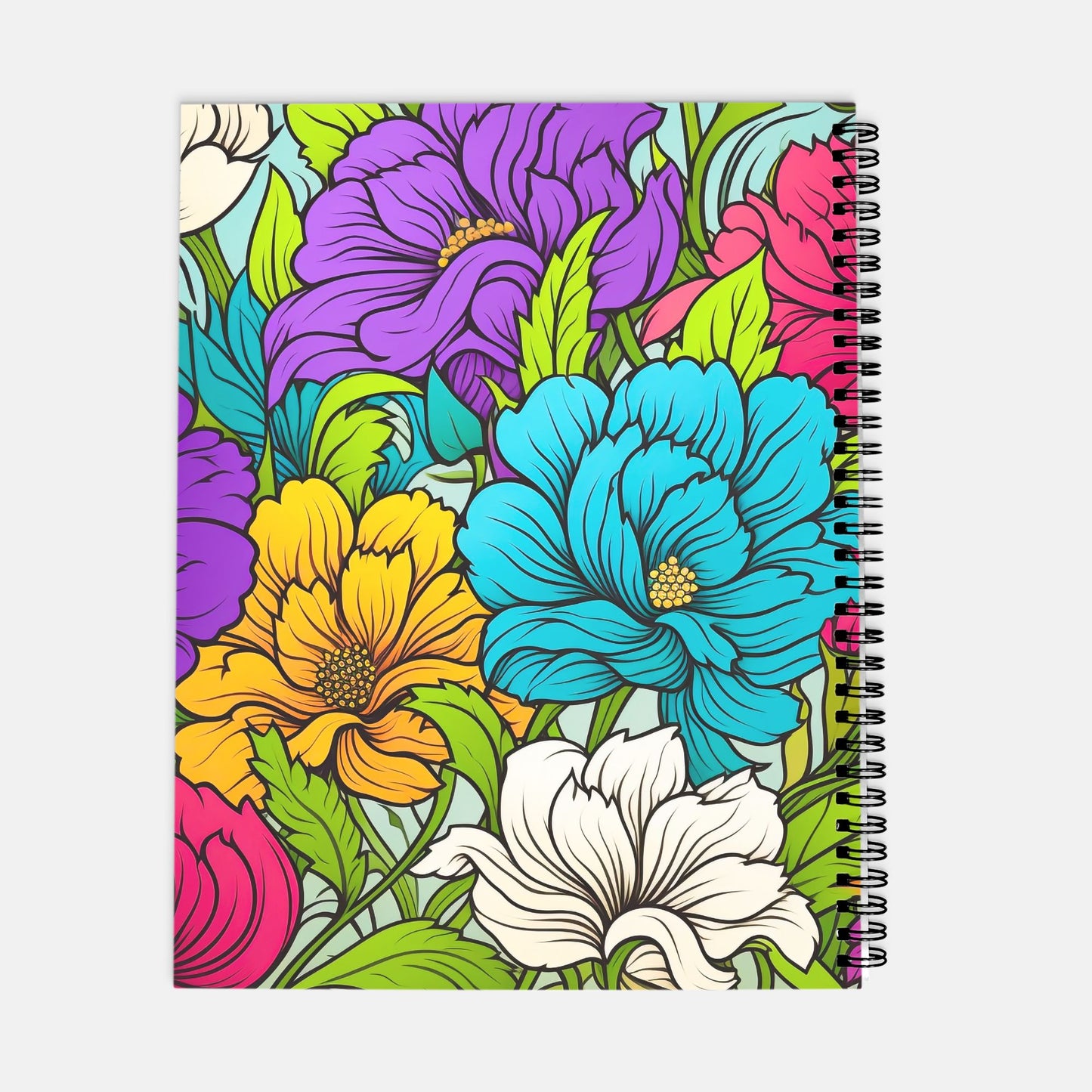 Planner Hardcover Spiral 8.5 x 11 - Blooming Bright