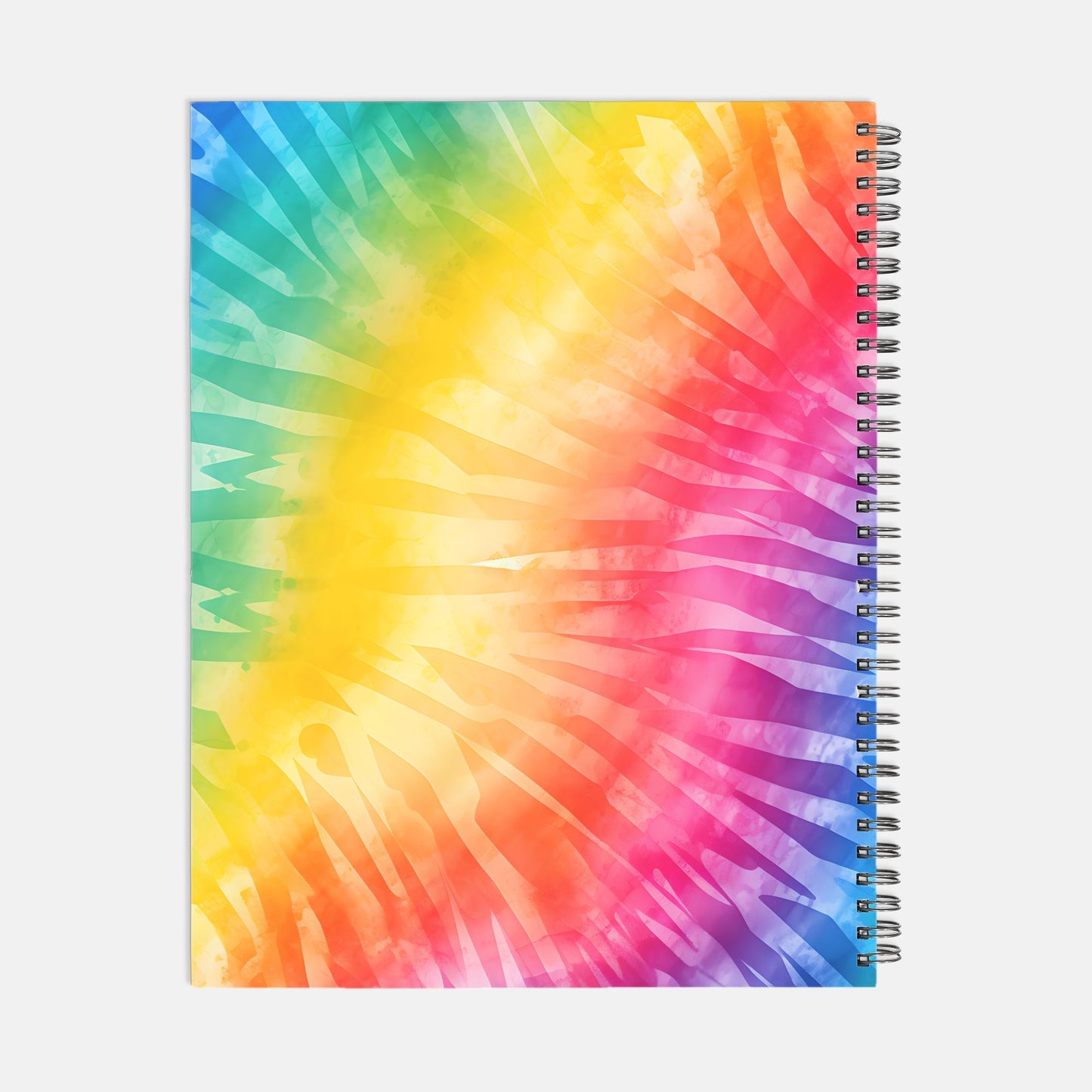 Notebook Softcover Spiral 8.5 x 11 - Rainbow Tie Dye