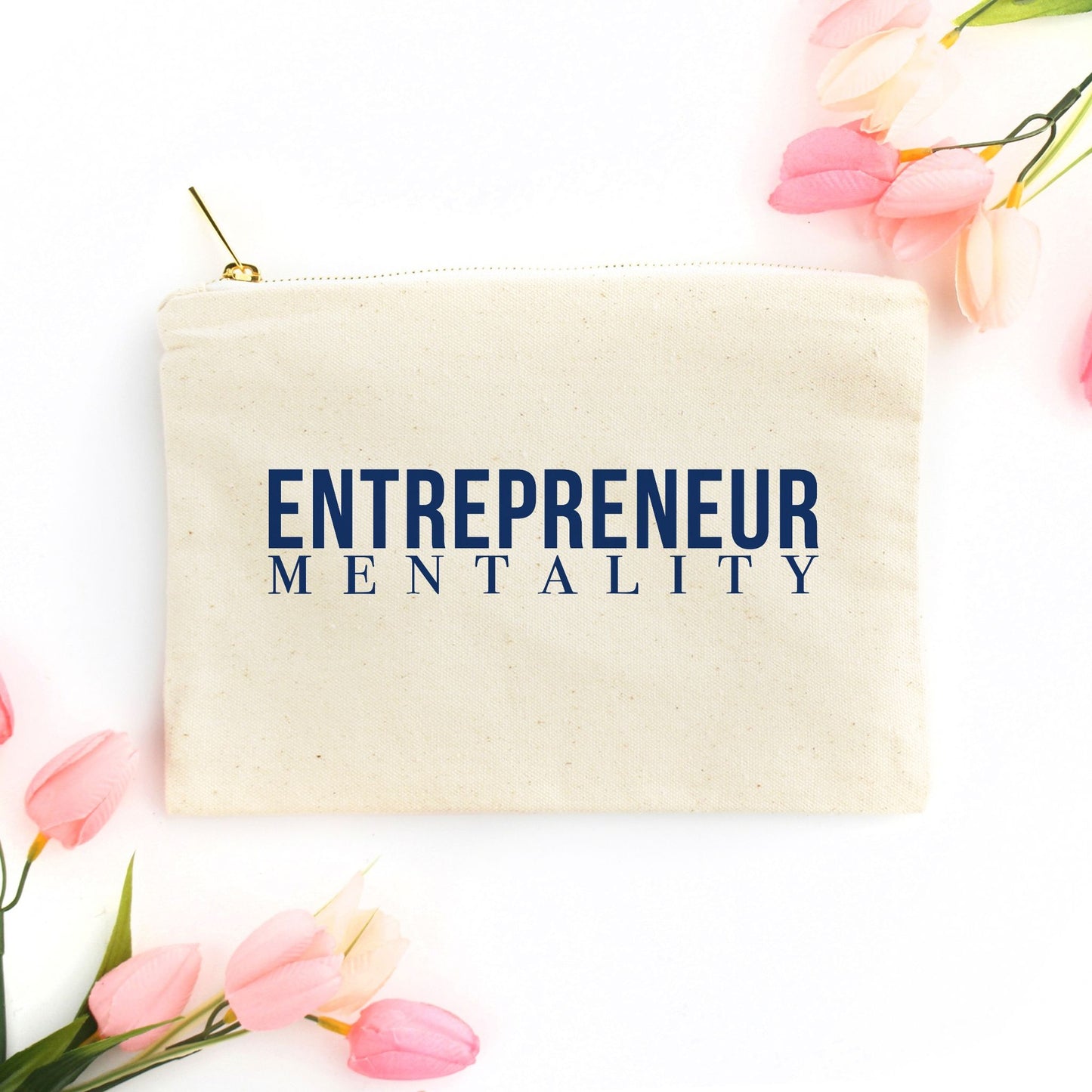 Elevate your organization with our Canvas Zipper Bag - Entrepreneur Mentality from Designs On The Go. Perfect for storing essentials, this stylish and durable bag reflects your entrepreneurial spirit. Ideal for travel, work, or everyday use, it keeps your items secure and easily accessible.