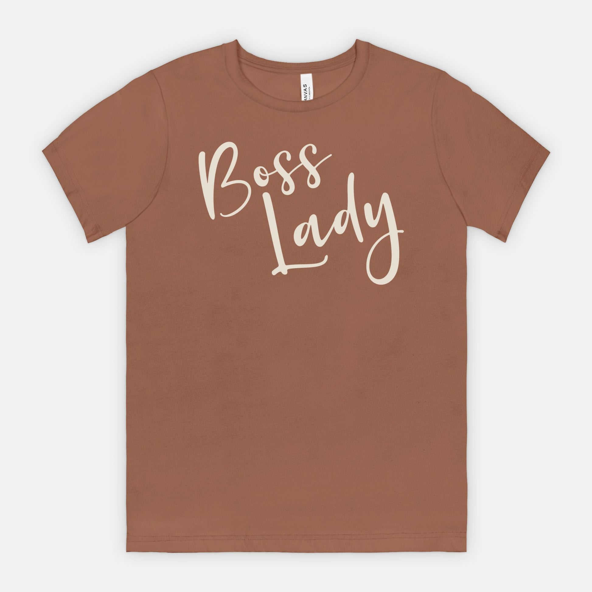 Elevate your wardrobe with Bella Canvas Unisex Tee 3001 - Boss Lady Classy, from Designs On The Go. Make a statement effortlessly.