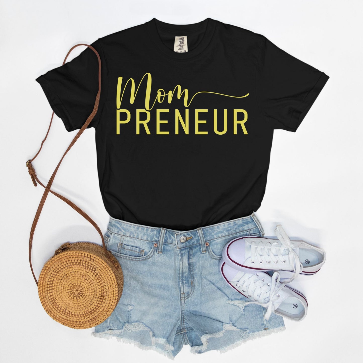 Celebrate your entrepreneurial spirit with the Comfort Color Tee 1717 - Mompreneur from Designs On The Go. This stylish, high-quality tee offers ultimate comfort and durability, perfect for busy moms building their empires. Show off your mompreneur pride in everyday wear!