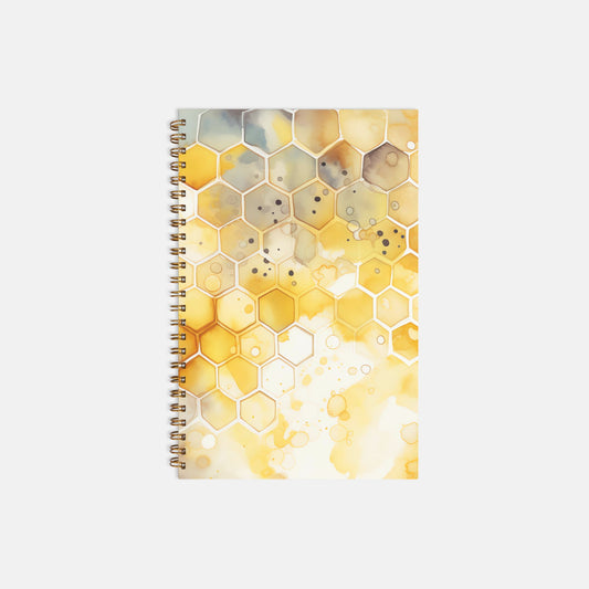 Notebook Softcover Spiral 5.5 x 8.5 - Beehive Splash