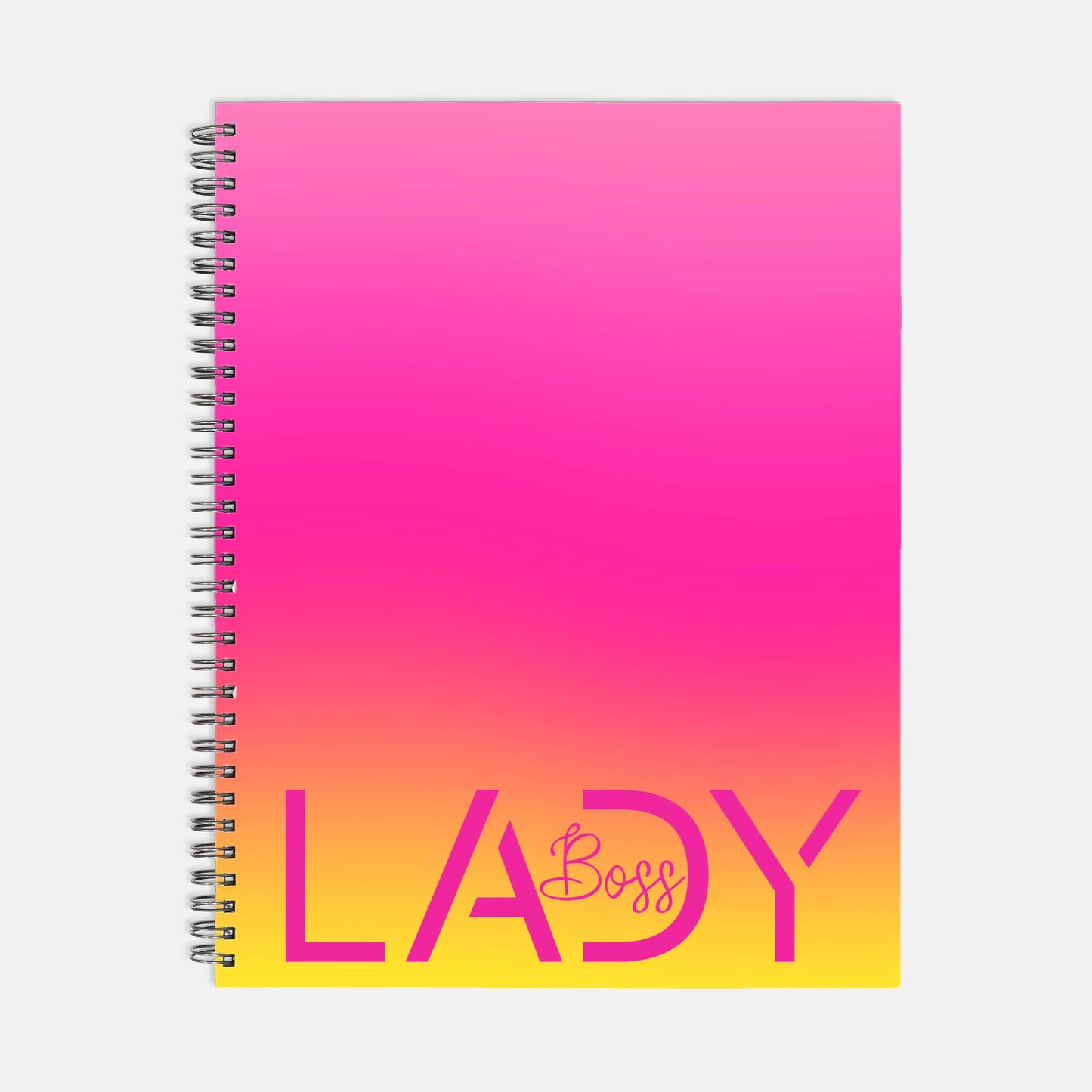 Notebook Hardcover Spiral 8.5 x 11 - Boss Lady Modern Pink