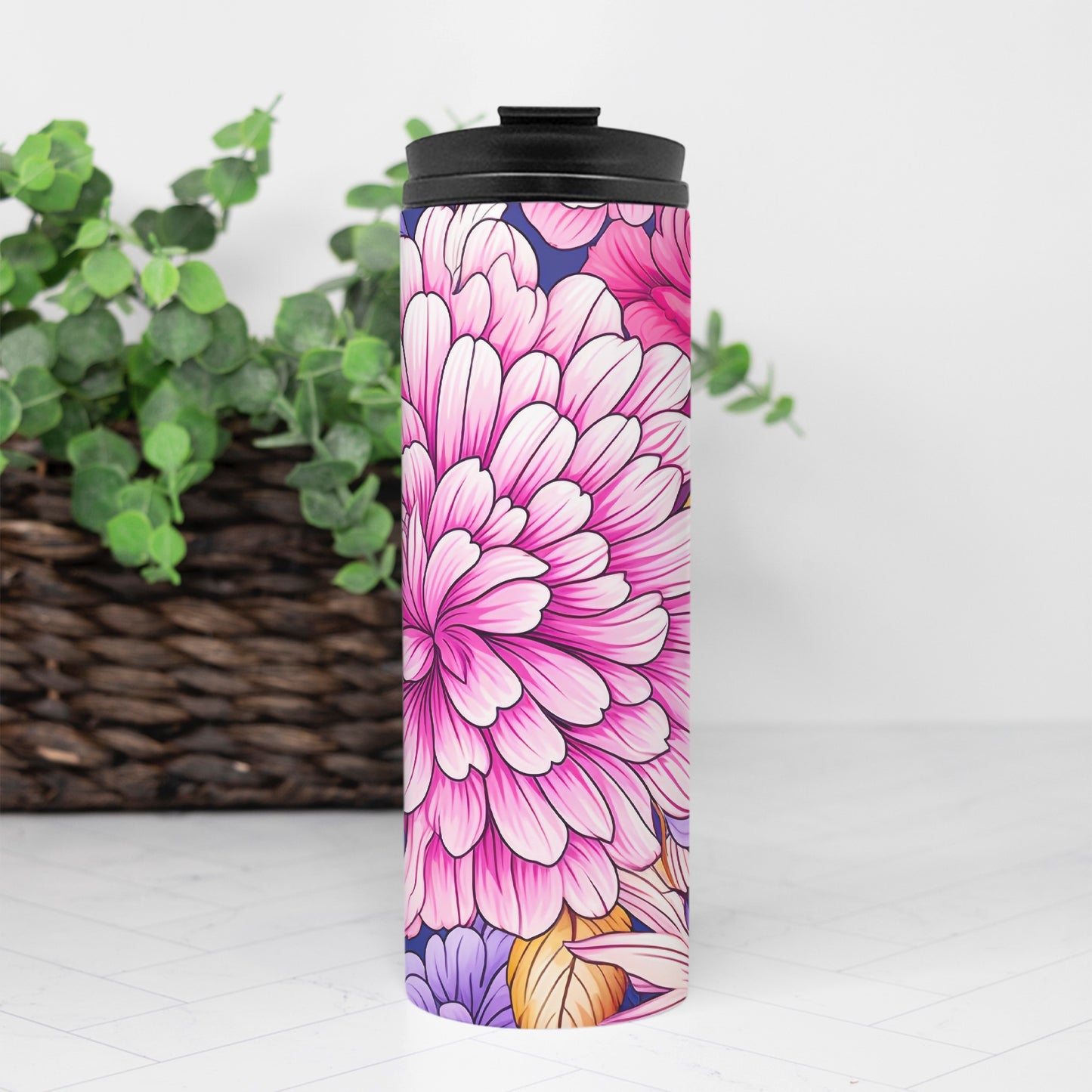 Thermal Tumbler 16 oz. - Pink Foliage