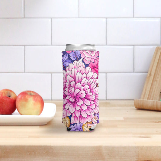 Slim Can Cooler - Pink Foliage
