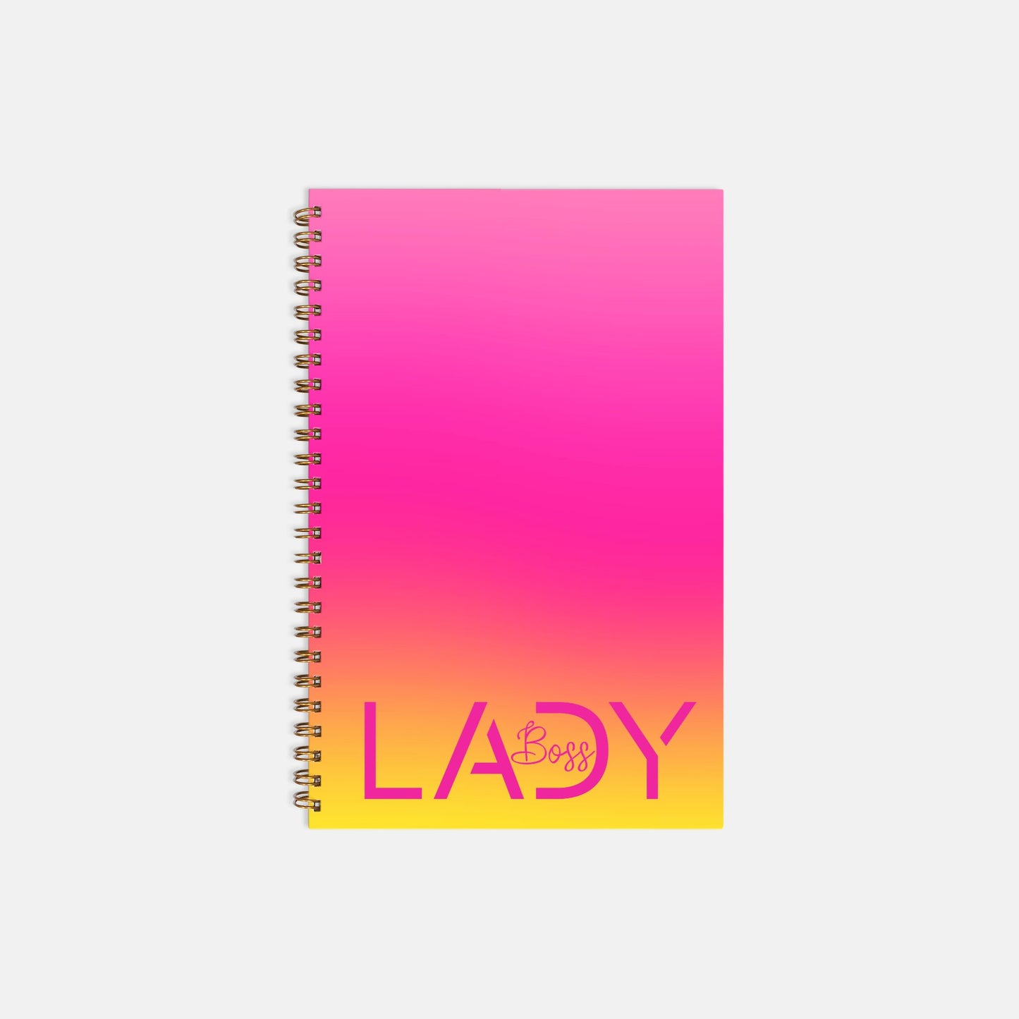 Notebook Hardcover Spiral 5.5 x 8.5 - Boss Lady Modern Pink