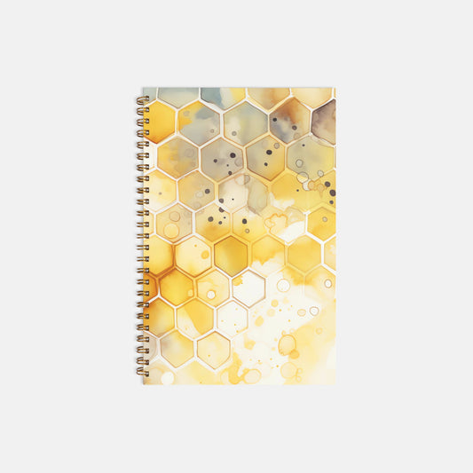 Planner Hardcover Spiral 5.5 x 8.5 - Beehive Splash