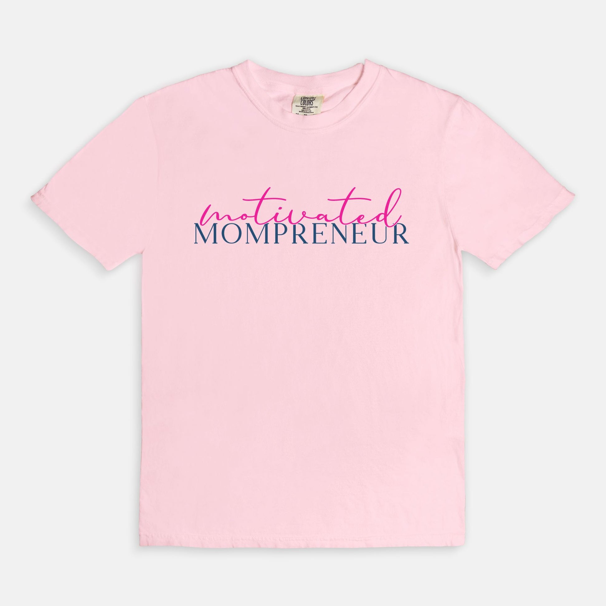 Elevate your entrepreneurial style with the Comfort Color Tee 1717 - Motivated Mompreneur from Designs On The Go. This premium tee offers unmatched comfort and durability, perfect for driven moms balancing business and family. Wear your motivation proudly and inspire others every day!