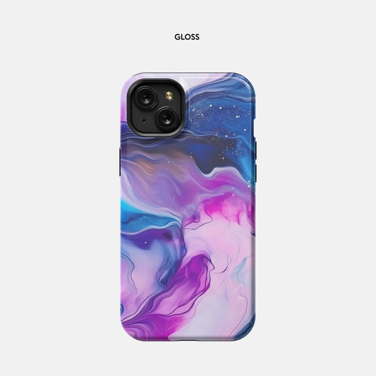 iPhone 15 Plus Tough Case - Jewel Tone Marble