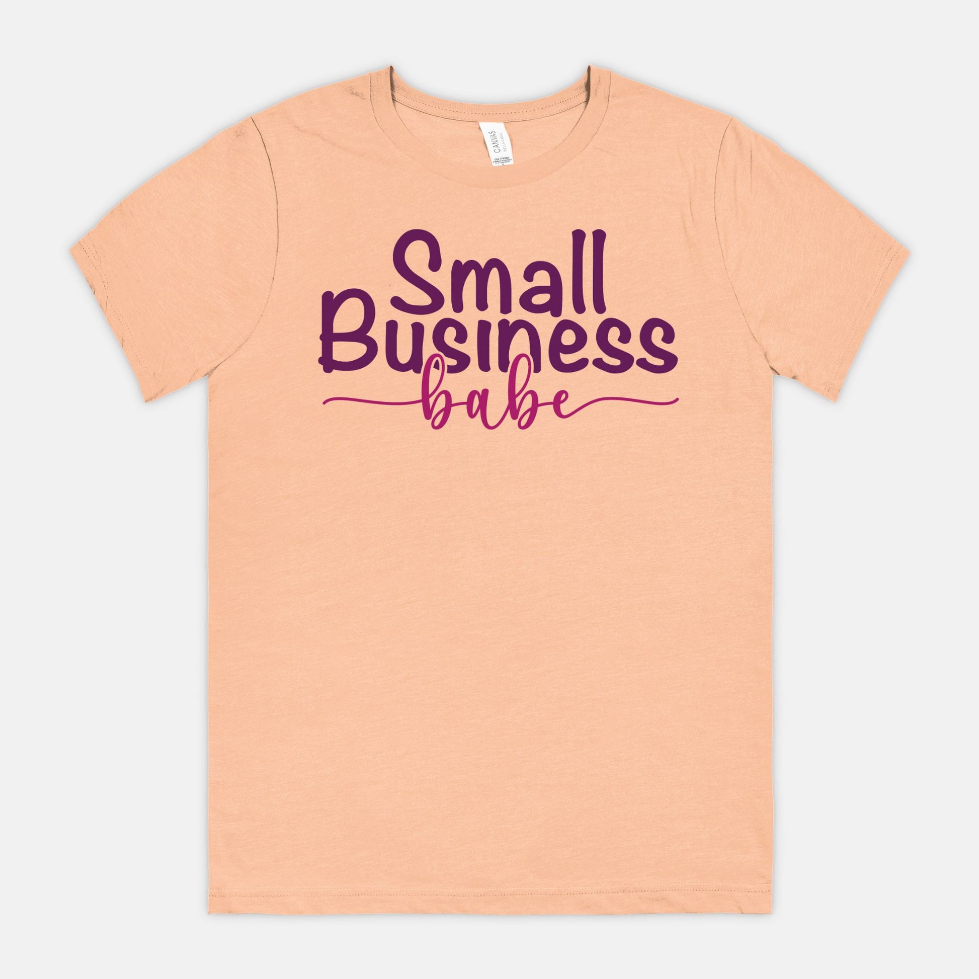 Celebrate small business ownership with Bella Canvas Unisex Tee 3001CVC - Small Business Babe, from Designs On The Go. Elevate your entrepreneurial spirit with this chic and comfortable tee, perfect for showcasing your pride as a small business owner.
