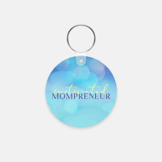 Key Chain (Round) - Motivated Mompreneur Icy Ocean