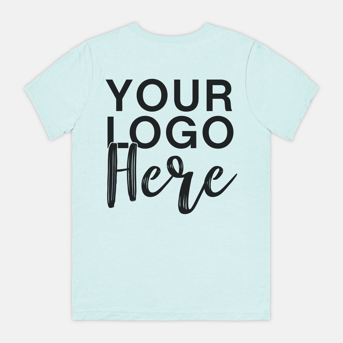 Maximize brand visibility with Bella Canvas Unisex Tee 3001CVC - Logo Only - Front & Back, from Designs On The Go. Elevate your style with this double-sided design, showcasing your logo prominently on both sides for maximum impact and recognition.