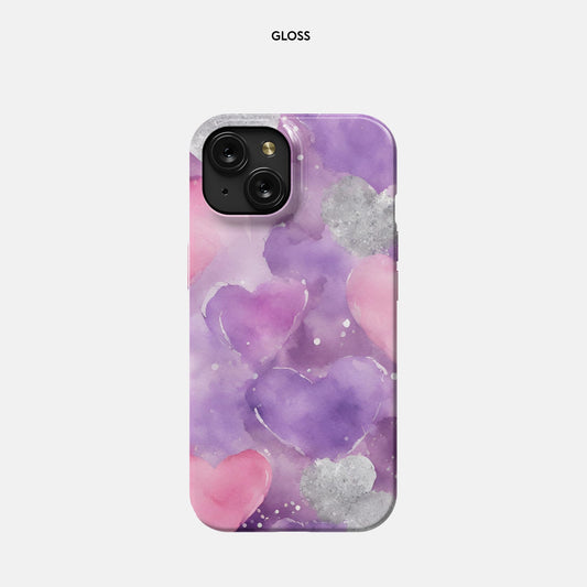 iPhone 15 Slim Case - Floating Hearts