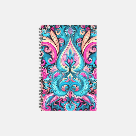Notebook Softcover Spiral 5.5 x 8.5 - Colorful Design