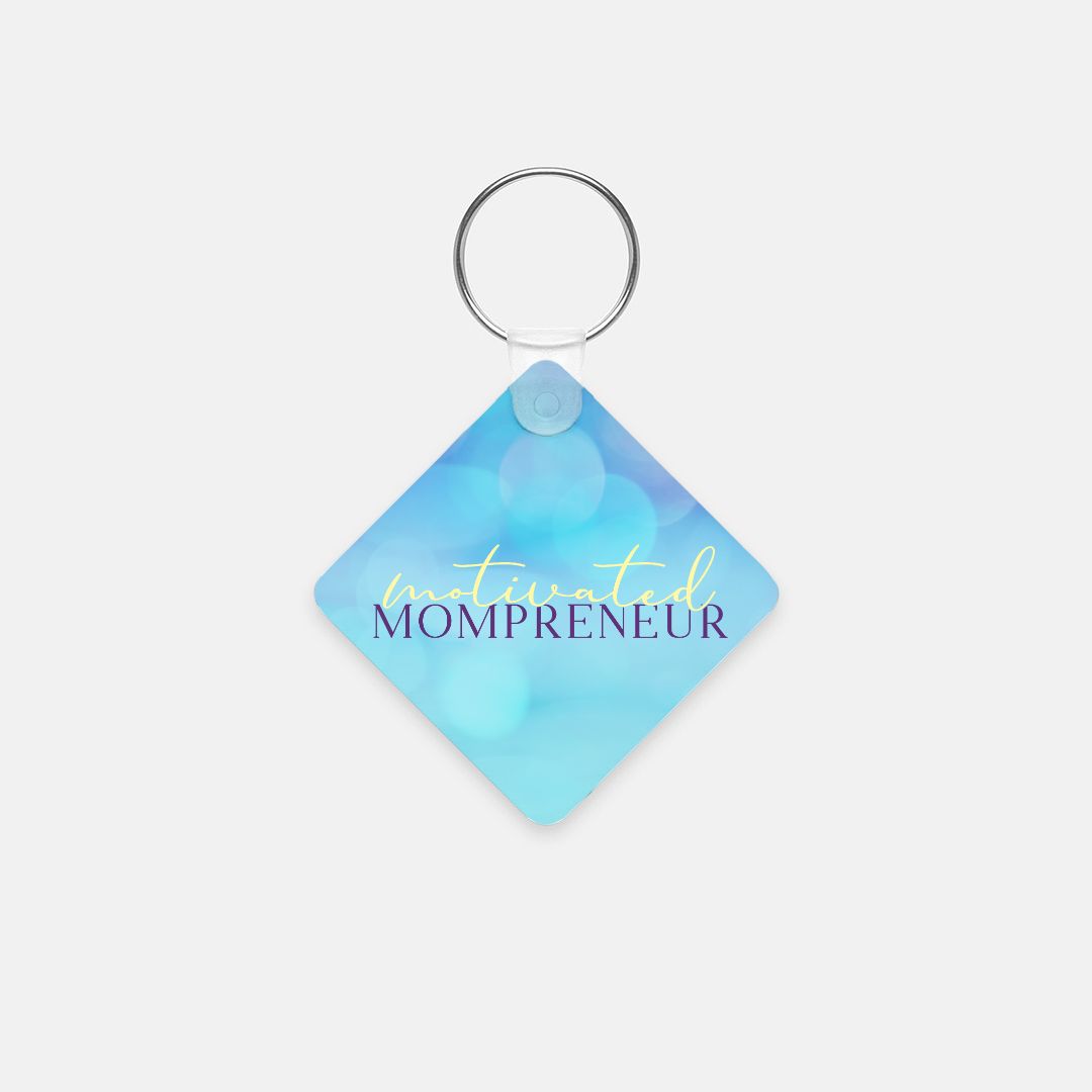 Key Chain (Square) - Motivated Mompreneur Icy Ocean