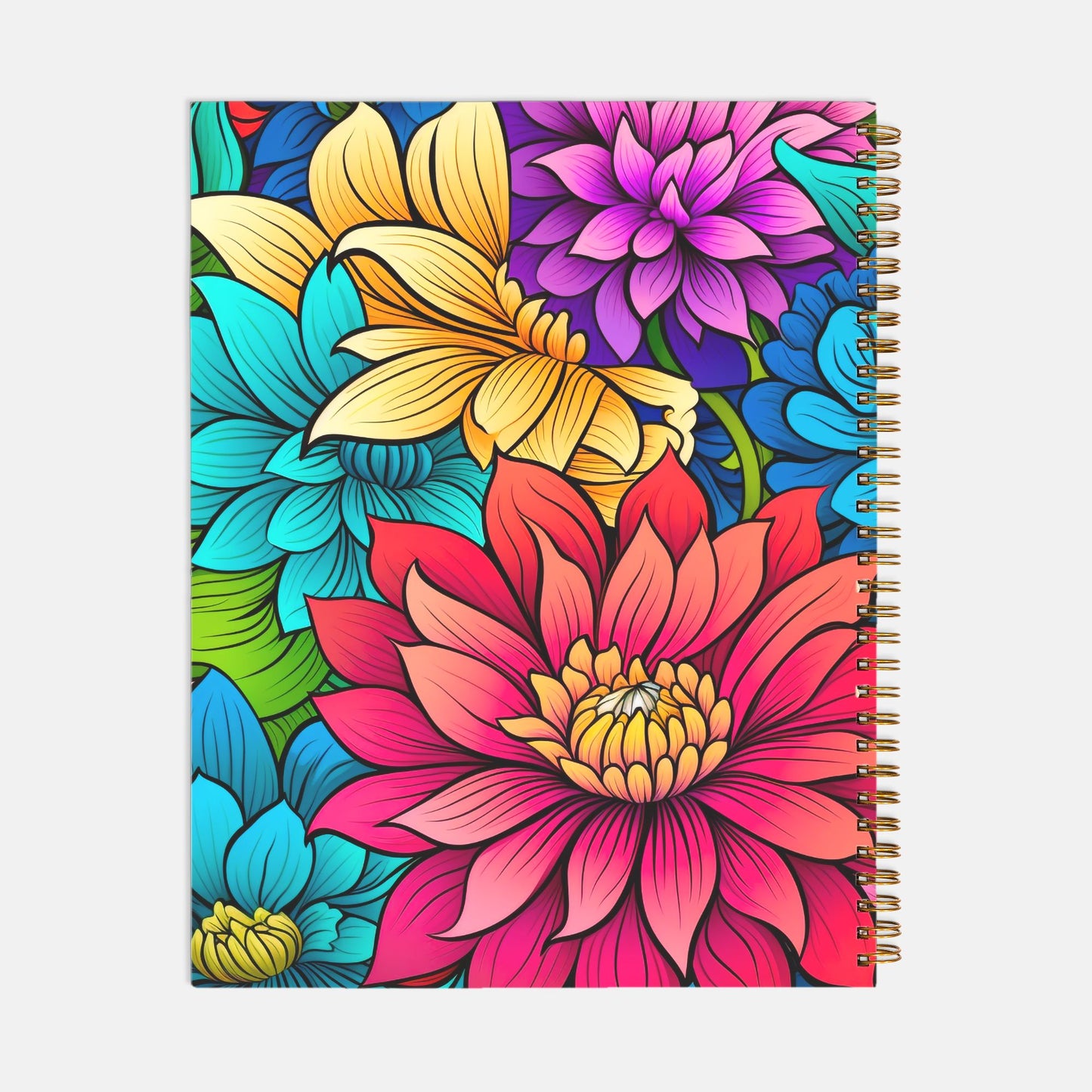 Planner Hardcover Spiral 8.5 x 11 - Bright Daisy